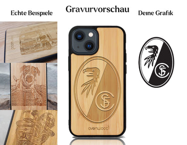 INDIVIDUELL iPhone 15 Plus Bambus-Kunststoff